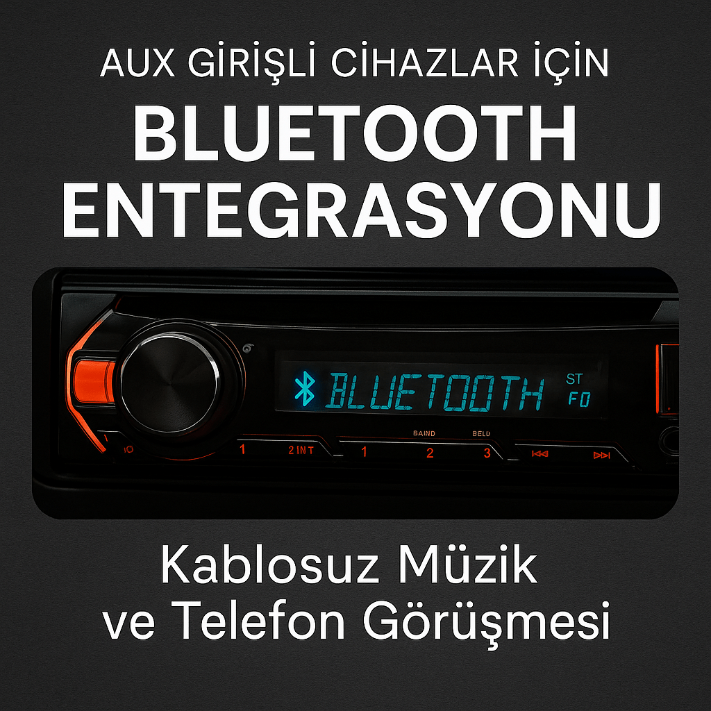 Aux Girişli Cihazlar İçin Bluetooth Entegrasyonu – Kablosuz Müzik ve Telefon&nbsp;Görüşmesi